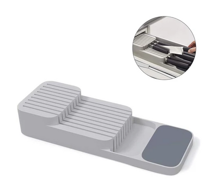 Kitchen Knife Organizer and Drawer Storage Tray/Portacoltelli da cucina e vassoio portaoggetti per cassetti